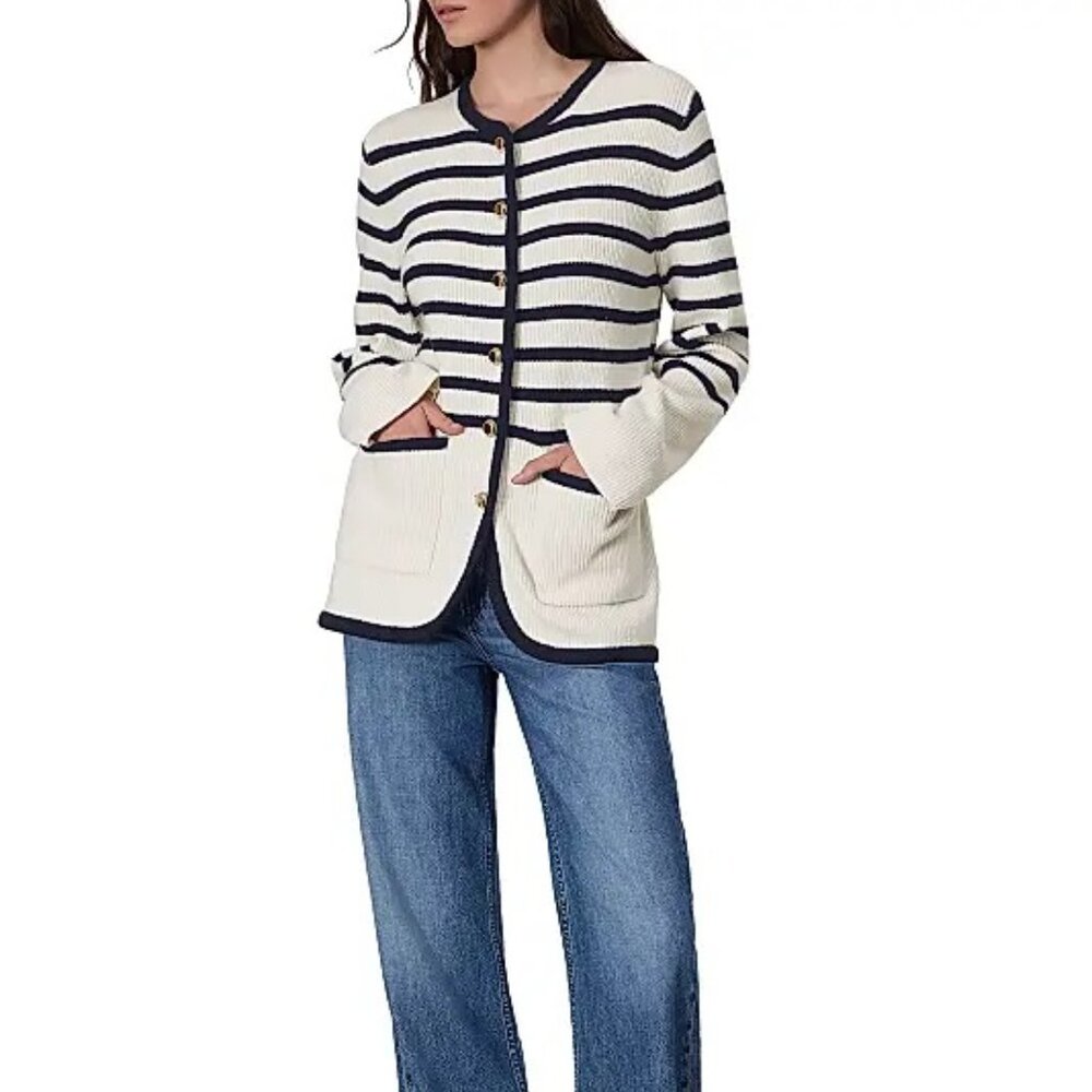 RAG AND BONE !  Nancy Striped Longline Cardigan (Small)